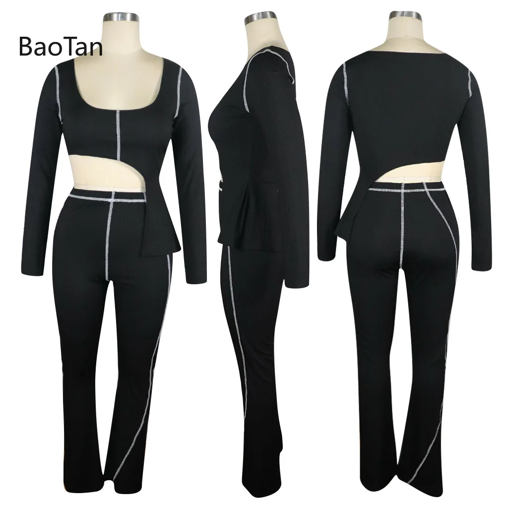 

2 Piece Outfits for Women Pants and Top Spring/Autumn Two Piece Set Women Casual O-Neck Print Jogging Suits