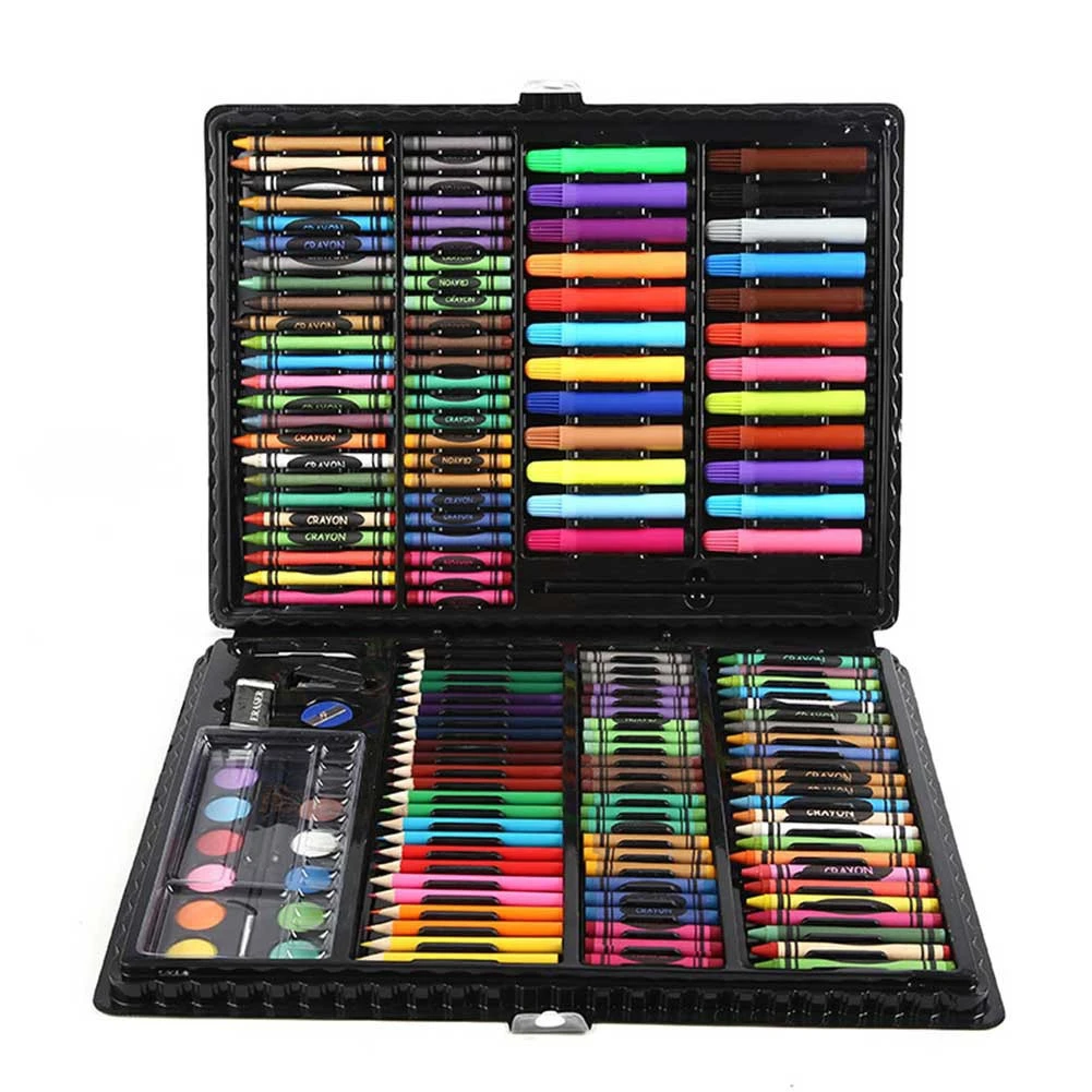 

168pcs Sets Educational Toys Art Watercolor Brush Gift Box Brush Painting Stationery Set Arts And Crafts For Kids