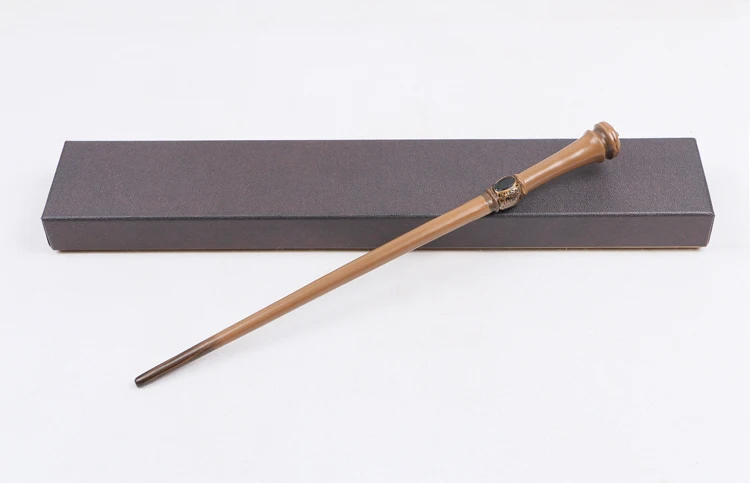 Оригинальная версия металлический сердечник Deluxe COS Colsplay Core Luna Voldemort Гермиона Волшебная волшебная палочка подарочная упаковка - Цвет: Светло-желтый