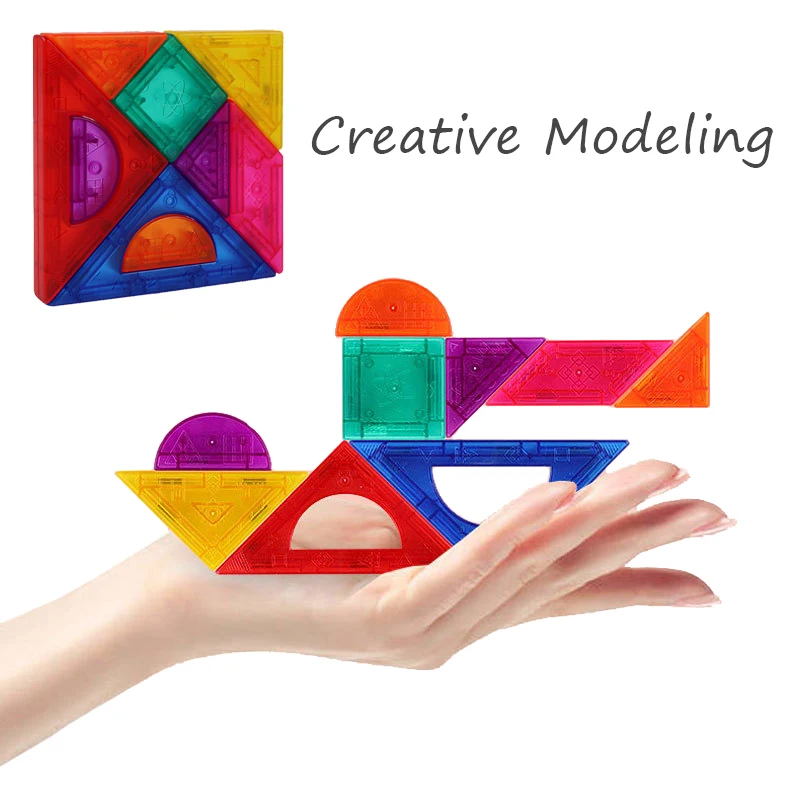Детские радужные прозрачные блоки строительные головоломки игрушки куб сомы