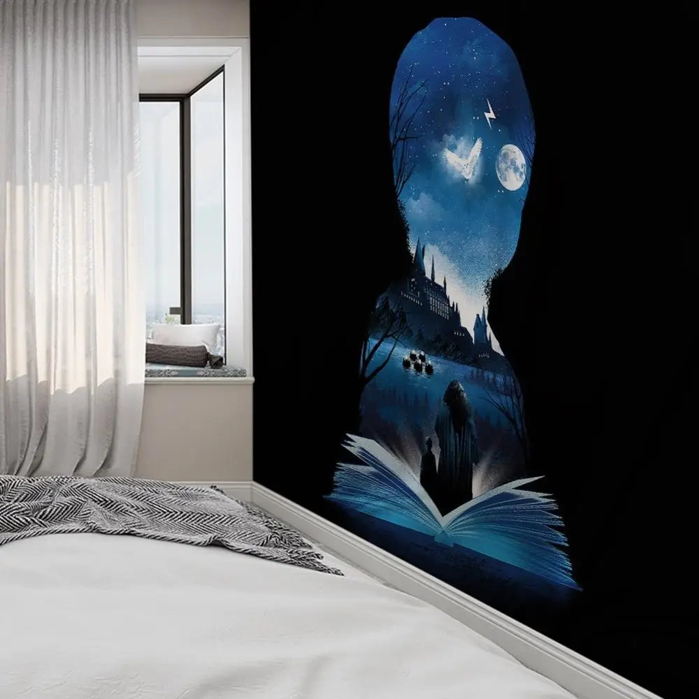 

Moon Star Pattern Tapestry Mandala Psychedelic Wall Hanging Home Decoration