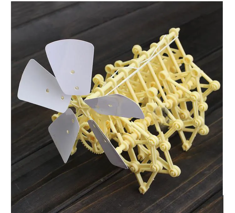 Новые творческие головоломки ходьба 3D DIY сборка strandbeest мощная модель ветросиловой комплекты ходунков робот игрушки Дети Мальчики Подарки