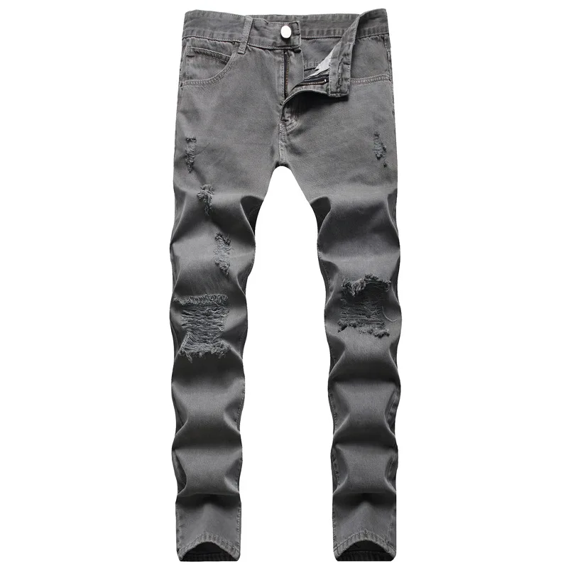 

Denim Designer Hole Jeans High Quality Ripped for Men Size 28-38 40 42 2022 Autumn Spring HIP HOP Punk Streetwear