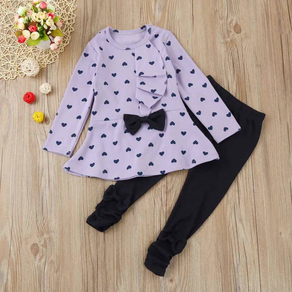 Милые детские наряды одежда для маленьких девочек в форме сердца с бантом