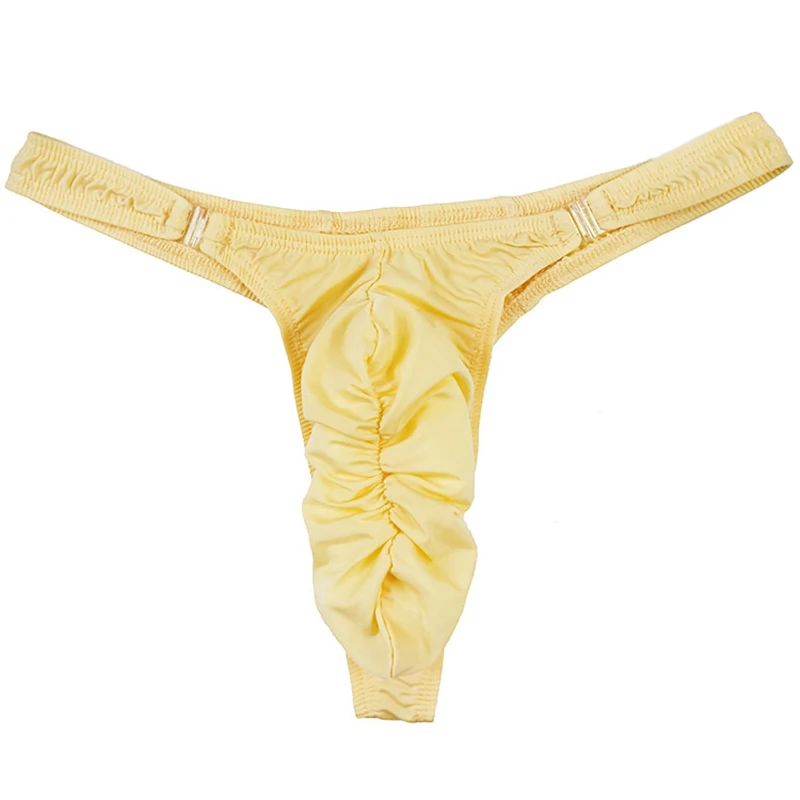 Трусы-танга мужские с пряжкой модное пикантное нижнее белье эластичные дышащие