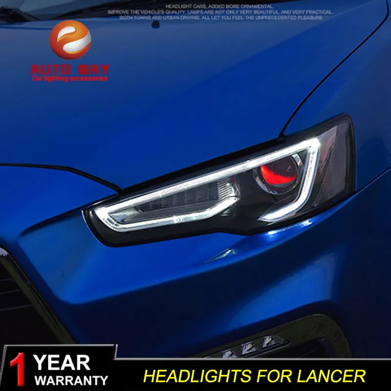 Чехол для автомобильной фары Mitsubishi Lancer 2009-2016 светодиодные Sentra DRL H7 D2H Hid опция Bi Xenon