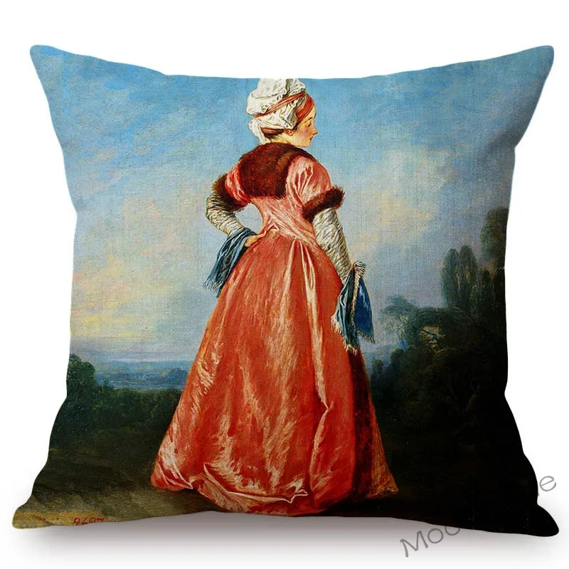 Романтическая Европейская подушка в стиле рококо картина маслом домашний декор