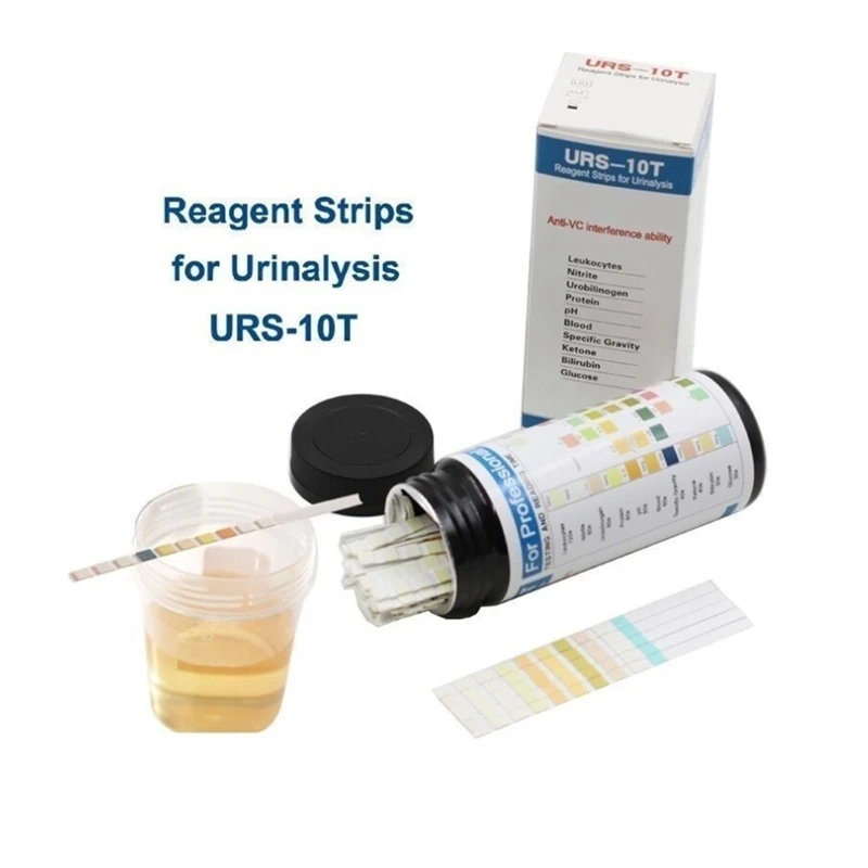 

100 Strips URS-10T Urinalysis Reagent Strips 10 Parameters Urine Test Strip