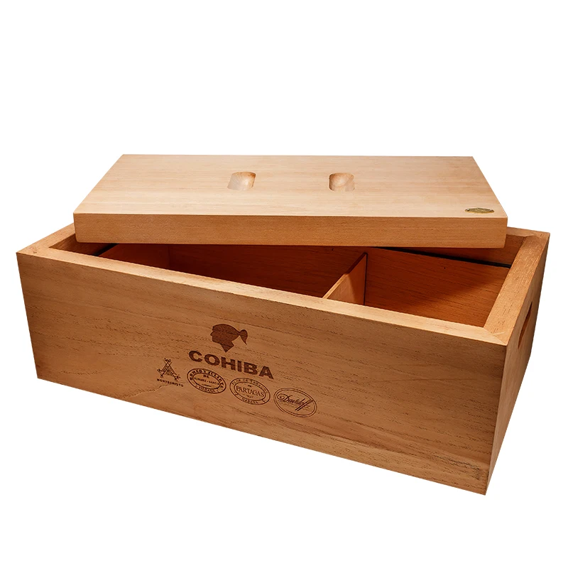 

COHIBA Big Capacity Cedar Wood Cigar Humidor W/Humidifier Hygrometer Case Hold 100 Cigars Box Cigar Tobacco Storage