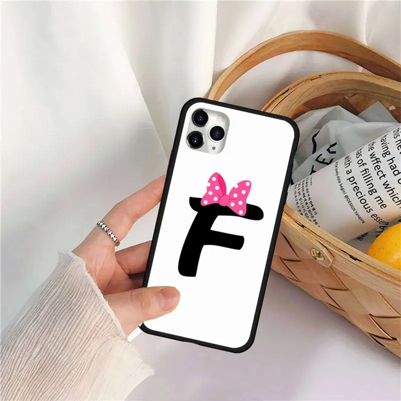 

Letter A B C D Phone Case for iPhone 11 12 pro MINI XS MAX 8 7 6 6S Plus X 5S SE 2020 XR