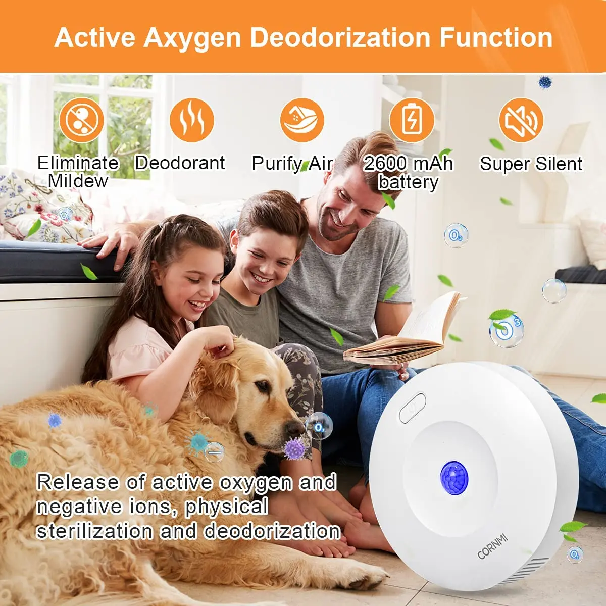 Очиститель воздуха с отрицательными ионами Cornmi кошачий наполнитель кровать для