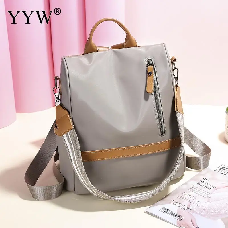 

Large Capacity Brand Backpack Women Soft PU Leather Backpack School Bags Casual Shoulder Bags Khaki Lady Travel Backpacks bolso