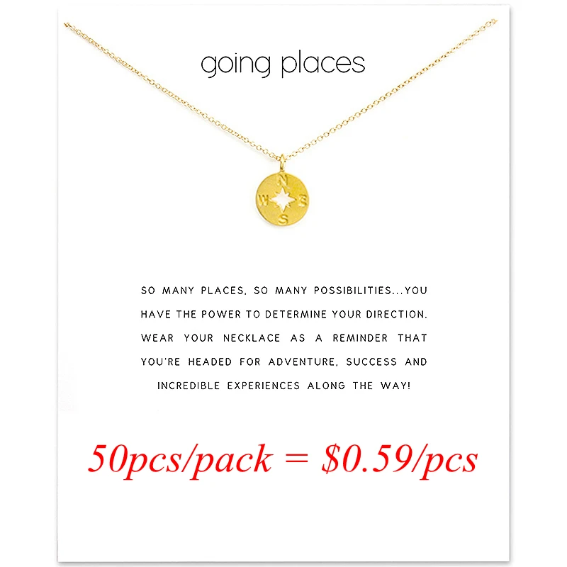 Оптовая продажа 50 шт./упак. на примете компас золотого и серебряного цвета