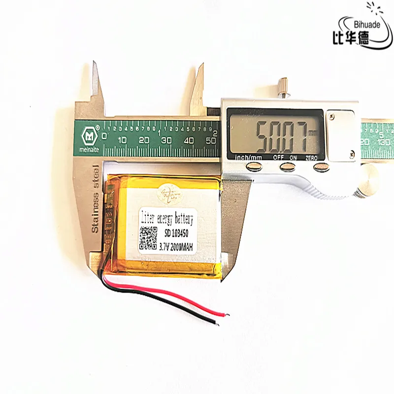 10 шт. литий полимерные аккумуляторные батарейки 3 7 в 2000 мАч 103450|rechargeable battery|battery for