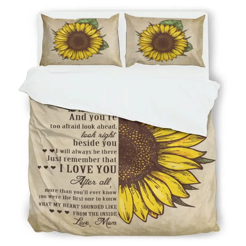 

3-Piece Queen Duvet Cover Set King Sunflower Printed Lightweight Microfiber Bedding Sets Farmhouse Bed Set with 2 Matching inch