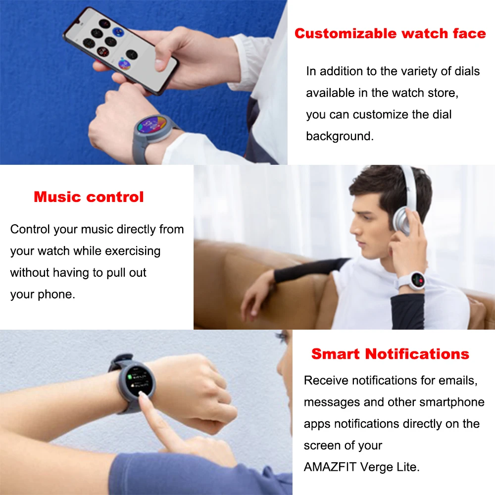 Free Films, TWS Earphones Huami AMAZFIT Verge Lite Smart Watch Bip 2 GPS IP68 Waterproof Multi-Sports Smartwatch Health Tracker