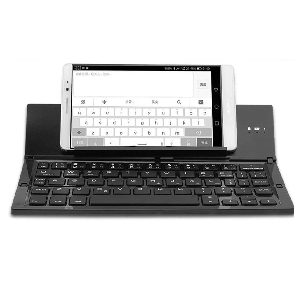 Портативная Тройная Складная полноразмерная беспроводная Bluetooth клавиатура 58