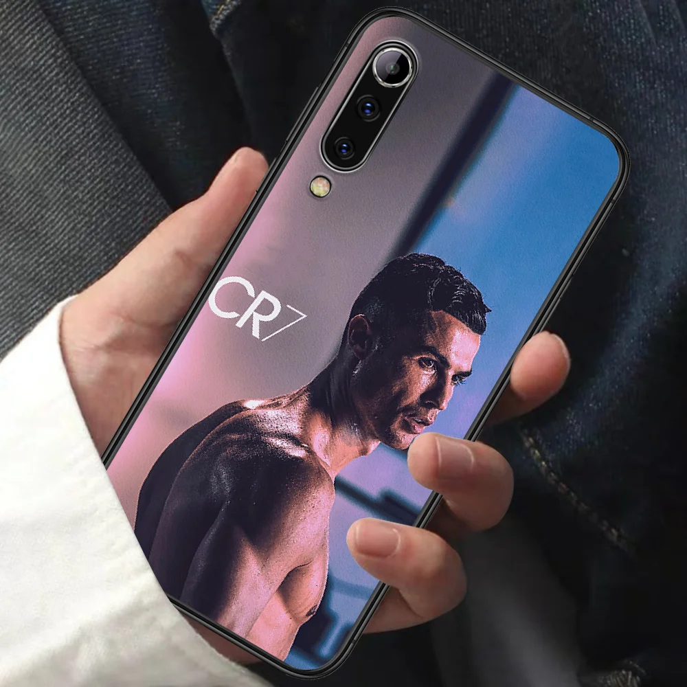 

Cristiano Ronaldo 7 CR7 Phone Case For XIAOMI MI Note 8 9 T 10 Pro Lite SE A2 A3 POCO X M MAX 2 3 black Funda Soft Back Painting