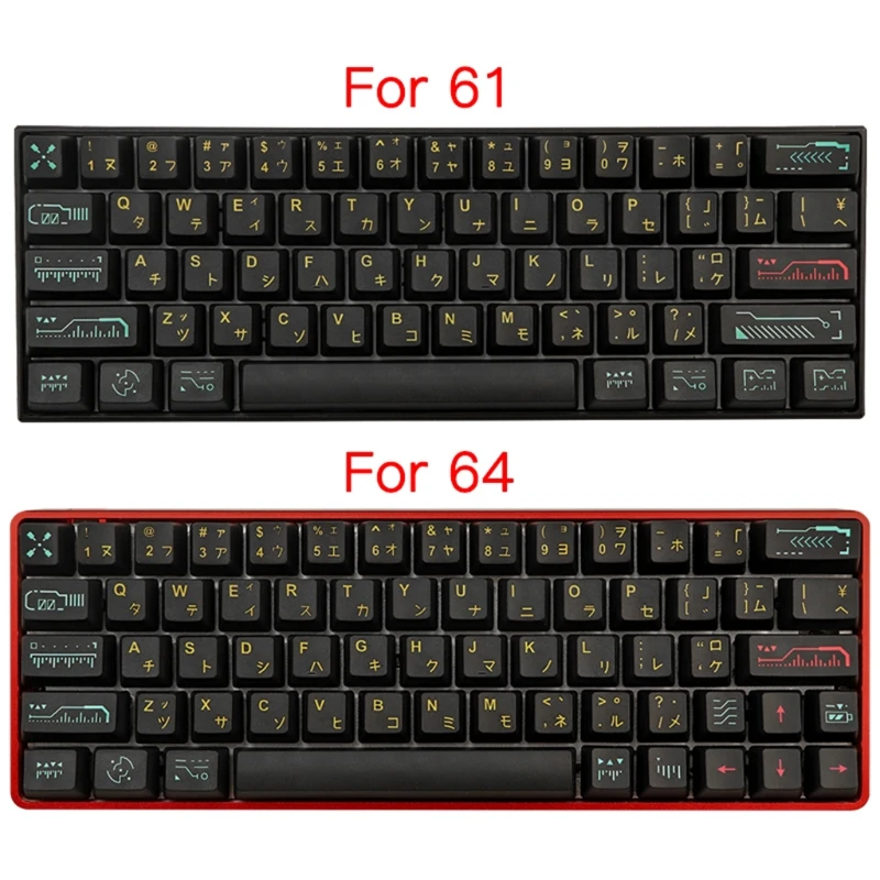

128 Keys PBT Keycaps OEM Profile DYE-SUB For Cherry MX Switch 1.5U 1.75U 2U Shift 6.25U Spacebar Mechanical Keyboard