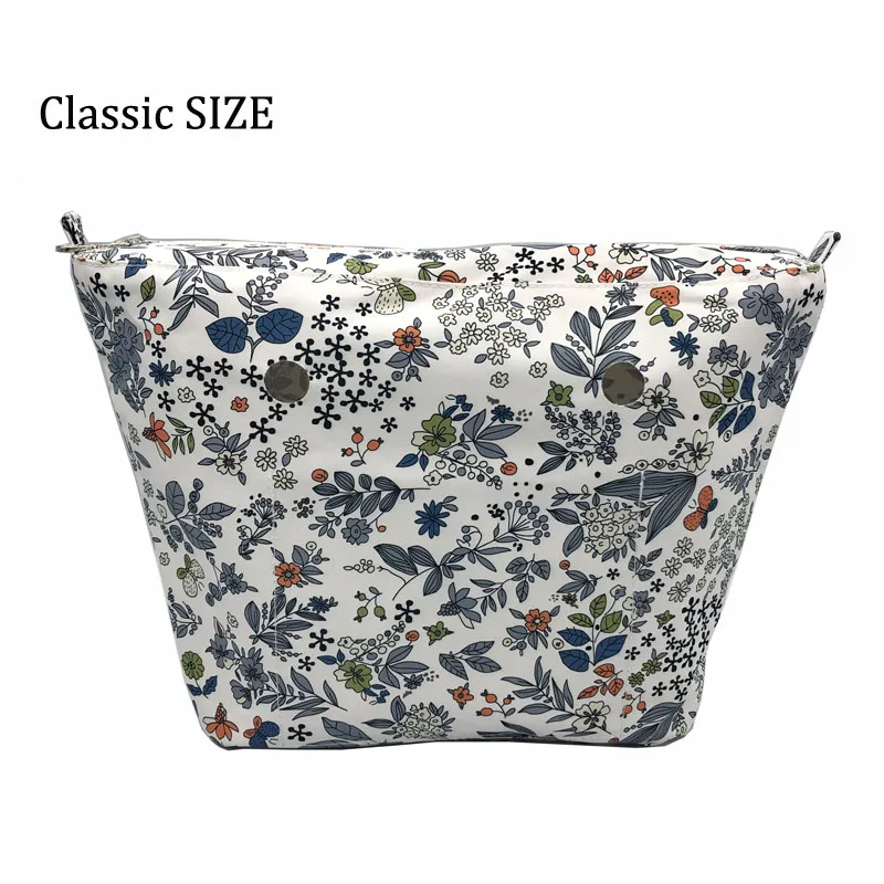 Classic Style 28 Цветочная окантовка подкладка красочный принт внутренний карман на молнии для классического мини Obag вставка с внутренним водонепроницаемым покрытием для O сумки - Цвет: Classic Style 28