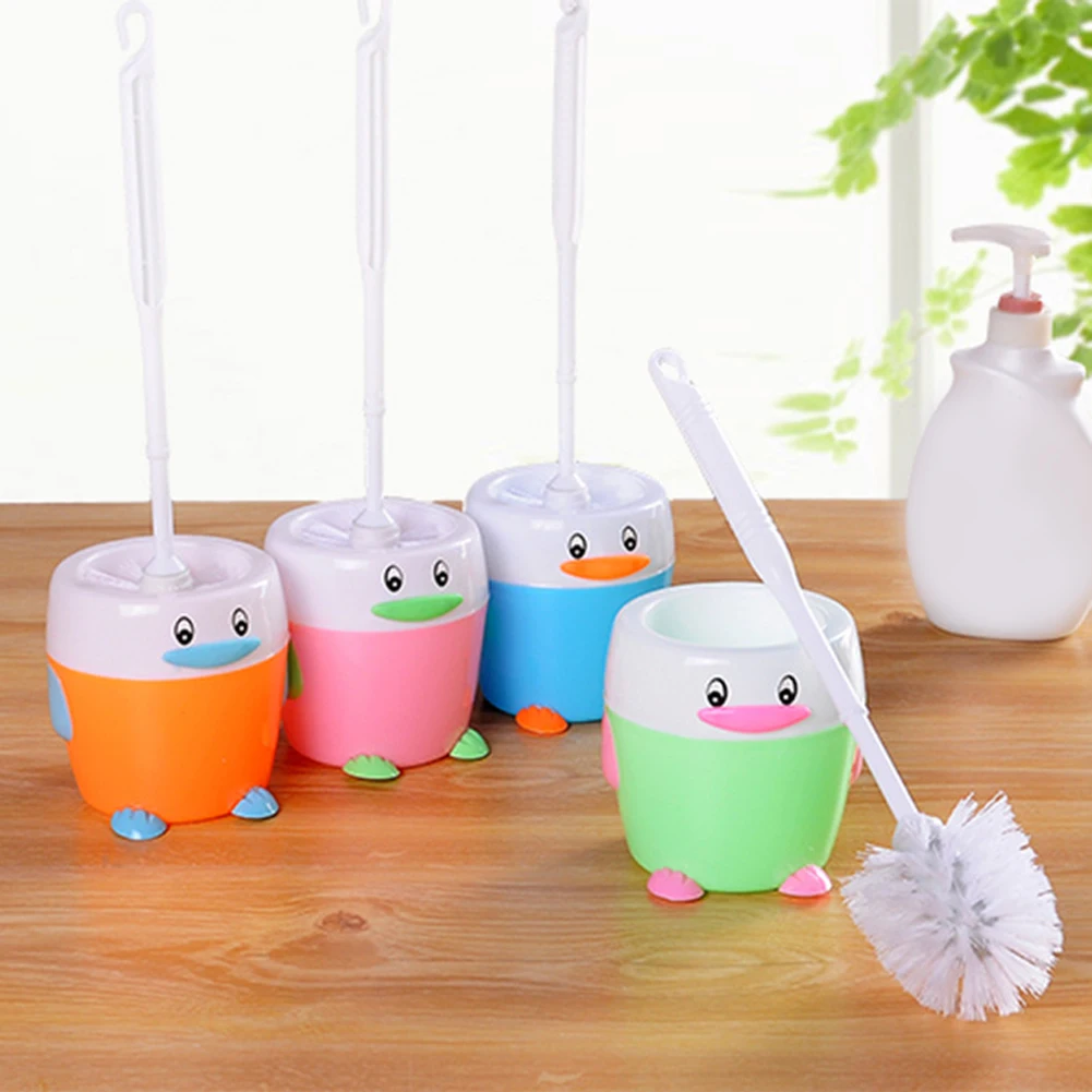 1 шт. Новая креативная забавная щетка для унитаза супер милая глупая маленькая