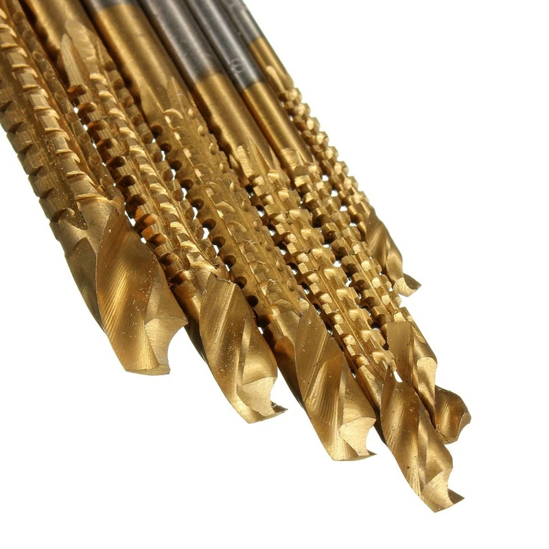 

6 pcs HSS Milling Drills Set Wood Drill Bits Drill Set for Wood Metal K075