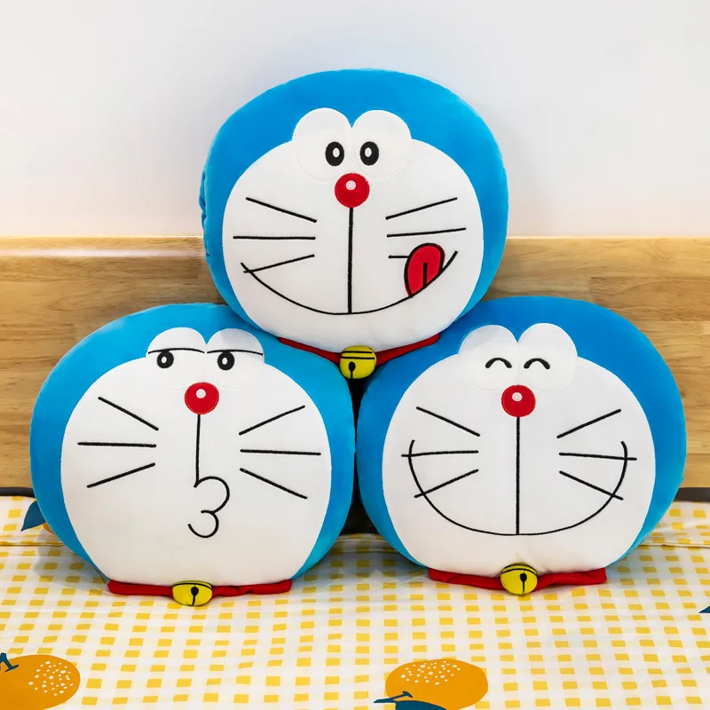 

1 Pcs 35Cm Anime Doraemon Winter Hand Warmer Pillow Cushion Cartoon Jingle Cat Plush Toy Doll Children's Gifts Christmas Present