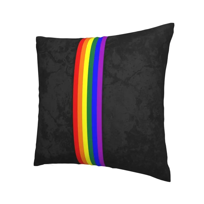 Модные рваные ЛГБТ гордость флаг полоса Подушка Чехол домашний декоративный