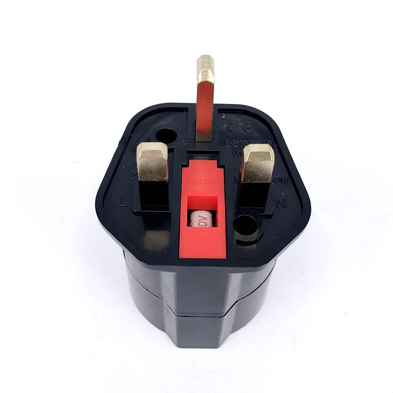 Европейская 2-контактная вилка для великобритании 3-контактный переходник