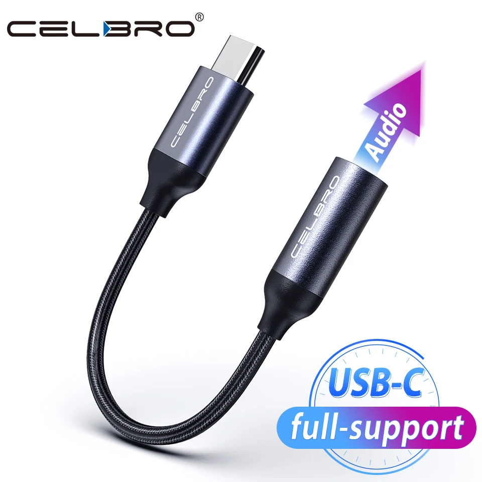Адаптер для наушников с разъемом USB Type C на 3 5 мм преобразователь Aux аудиокабель