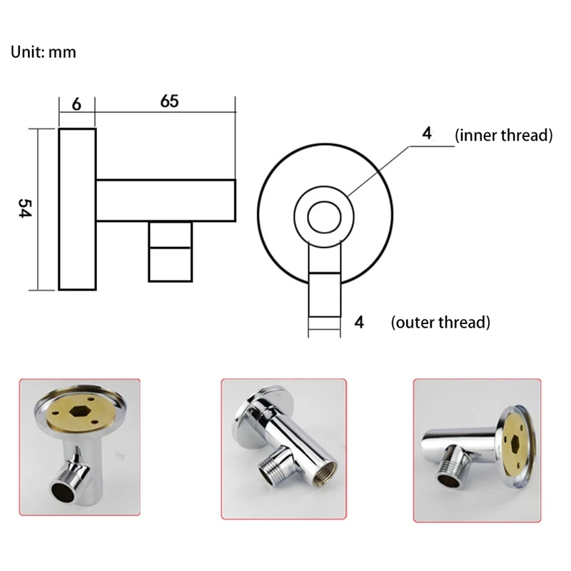 

G1/2inch Wall Mounted Shower Extension Arm Angled Extra Pipe Stainless Steel Hose for Rain Shower Head Accessories 50cm