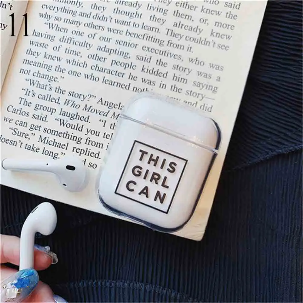 11 Модный 1 шт. Прозрачный жесткий чехол для Apple Airpods чехол Аксессуары для наушников Защитный рукав противоударное покрытие для наушников - Цвет: 11