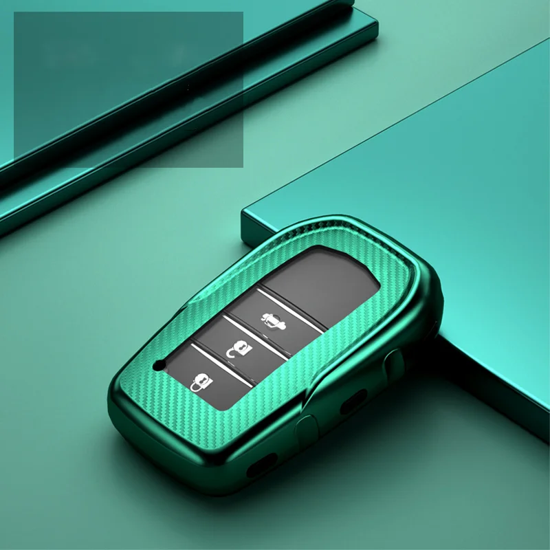 Чехол из углеродного волокна ТПУ для автомобиля Smart Key защитный чехол Toyota Chr C-hr