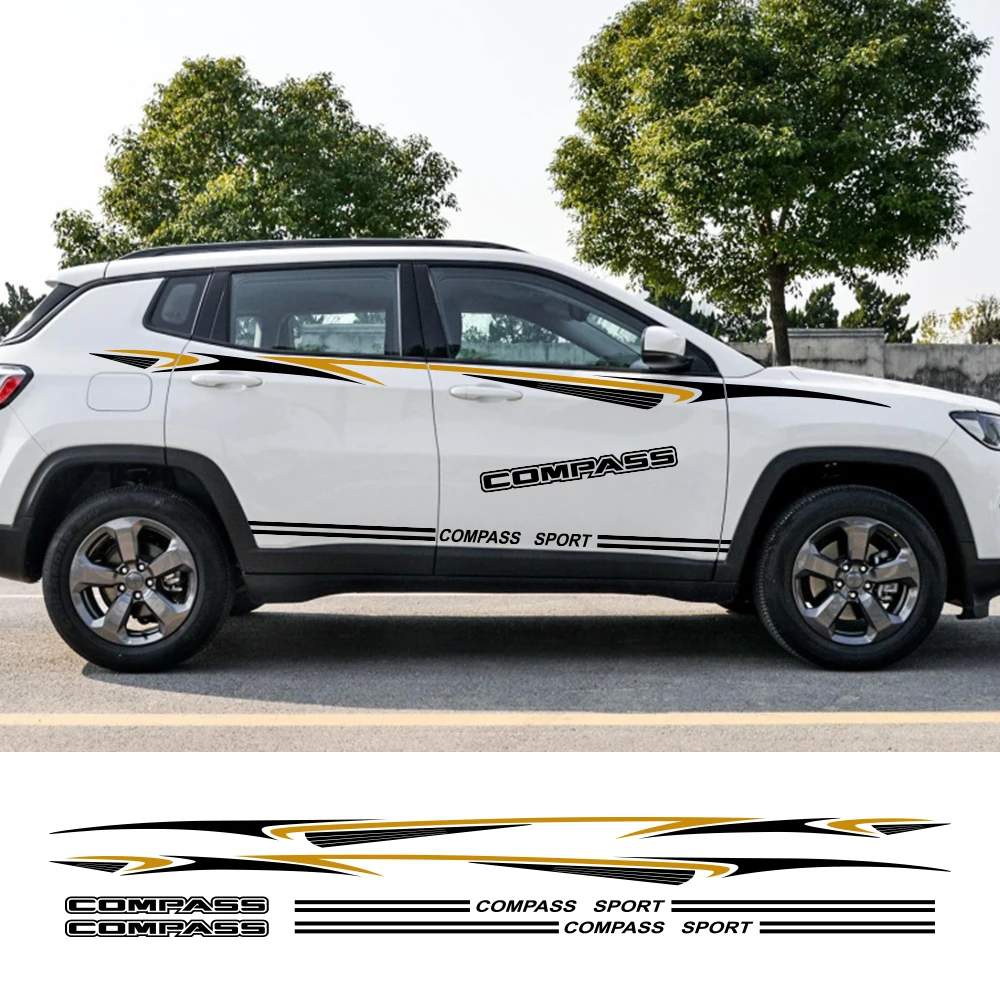 

4 шт., автомобильные виниловые наклейки для Jeep Compass