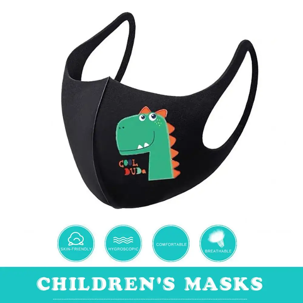 Симпатичная детская хлопковая маска PM2.5 для рта противотуманная пылевая носа с