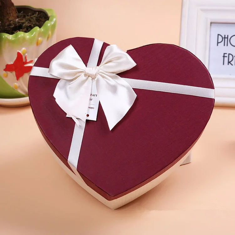 

3pcs Heart Candy Gift Box Packaging Love Box With Bow For Valentine's Day Wedding Gifts For Guests Party Supplies