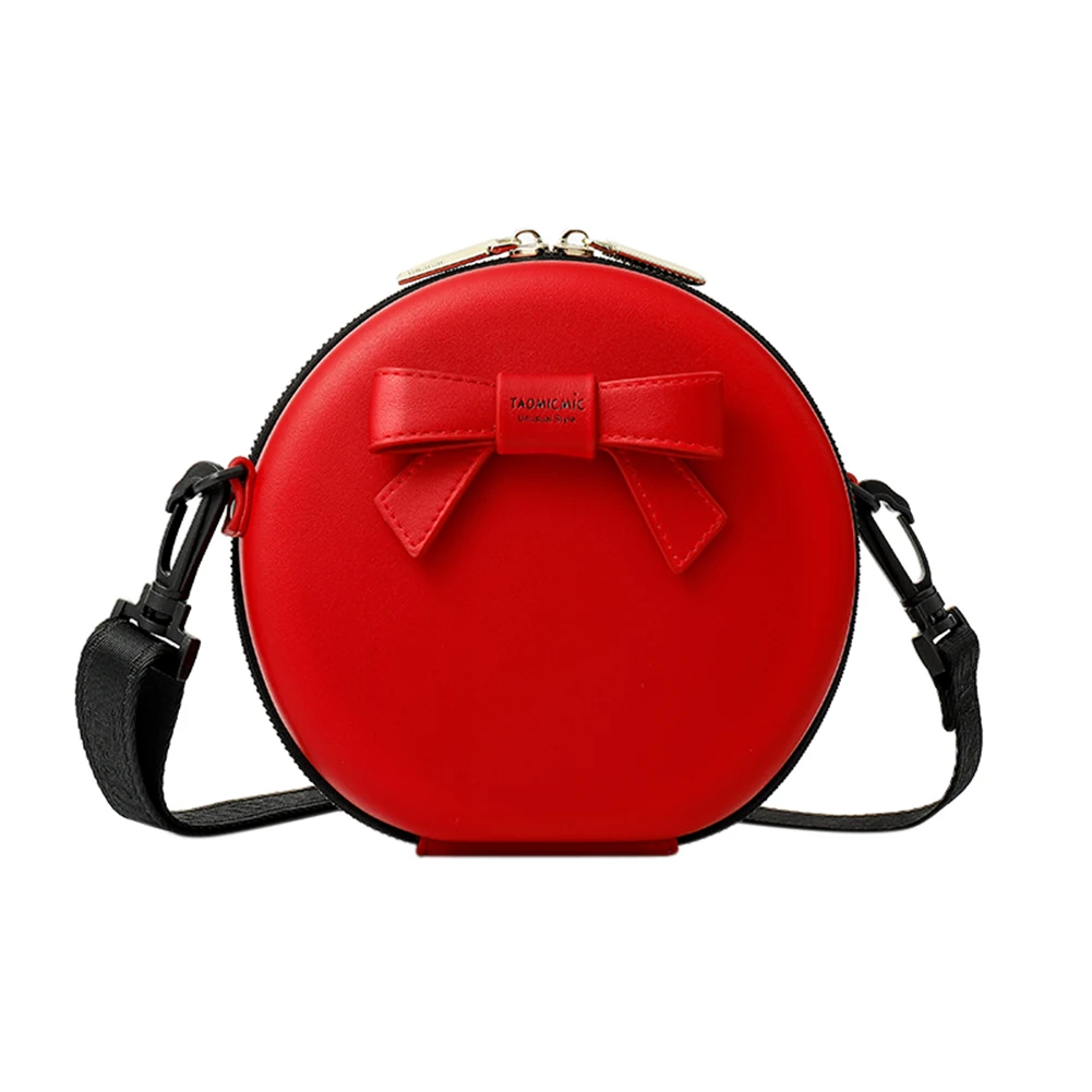 

Women Crossbody Bags New Bowknot Light Weighted Shoulder Bag Solid Color Ladies Wear-resistant Satchel for Travelling