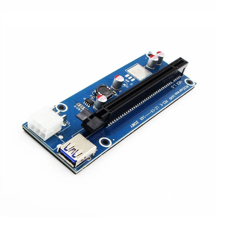 4 комплекта PCI-E Express USB3.0 1x to16x Райзер-карта адаптер SATA кабель питания печатная
