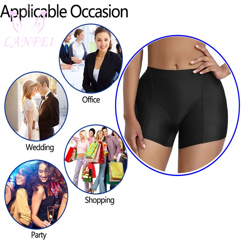 LANFEI Butt Lifter Control Panties with Pads Women Hip Enhancer Seamless Underwear Booty Push Up Fake Butt Buttocks Body Shaper