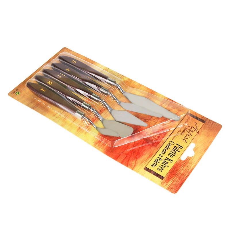 

5Pcs / Set Stainless Steel Spatula Kit Palette Gouache Supplies For Oil Painting Knives Fine Arts Painting Tool Kit DAG-