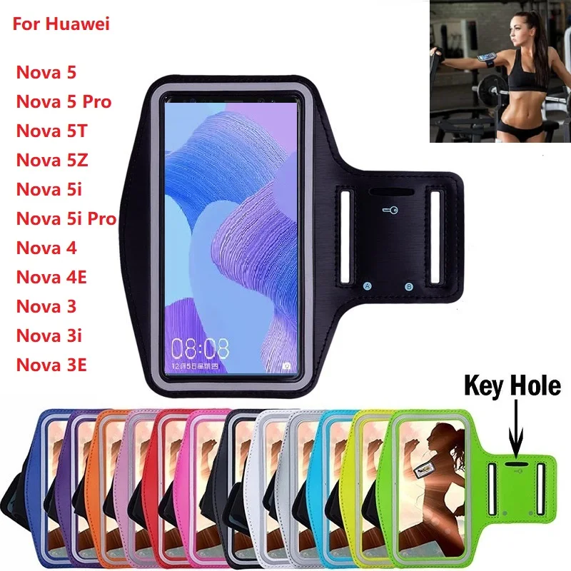 

Running Sport Gym Arm Case For Huawei Nova 5 5i Pro 5T 5Z Waterproof Phone Holder Arm Band Case On Nova 4 4E 3 3i 3e Phone Bag