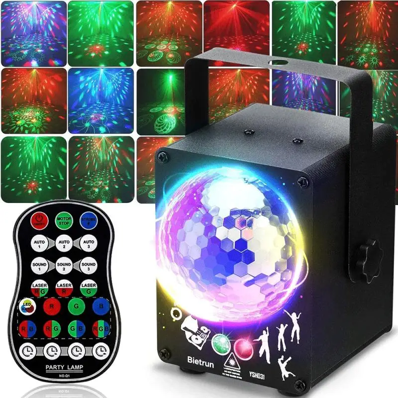 

Disco Ball Party Lights DJ Disco Light LED Projector Strobe Lamp Birthday Party Car Club Bar Karaoke Xmas Sound Activated