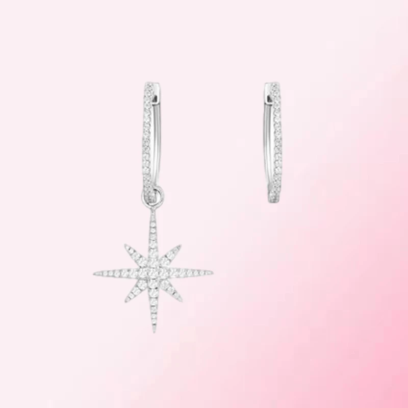

1:1 Make 925 Sterling Silver Custom Polygonal Personality Novel Earrings