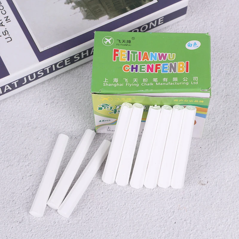 48 шт./кор. белый мелок для рисования школьного образования высококачественные