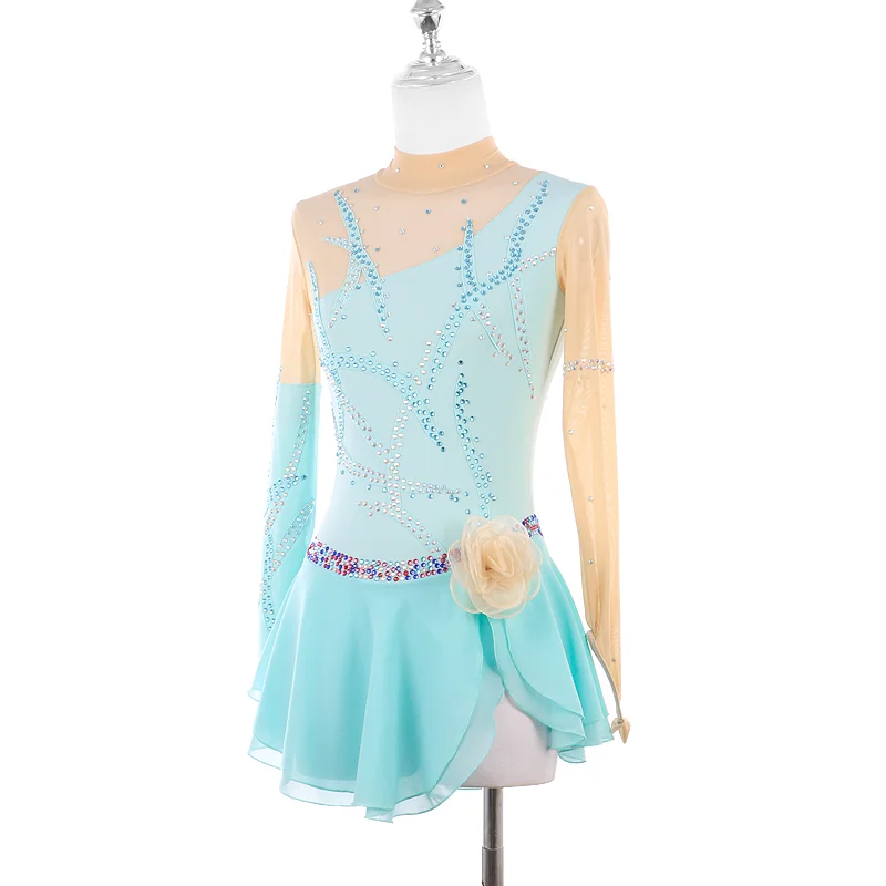 ZAGITOVA платье для фигурного катания женщин и девочек сетчатая юбка на коньках