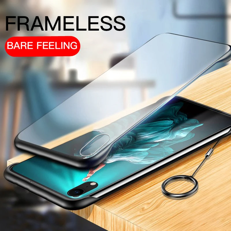 Бескаркасный Прозрачный чехол для телефона iPhone 12 11 Pro Max X XS XR Capinhas 8 7 6 S Plus с