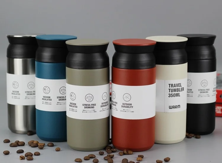 

350/500ml Thermos Coffee Mug Cup Stainless Steel Thermal Tumbler Vacuum Flask Water Bottle For Girls Women Office Travel Tea Mug