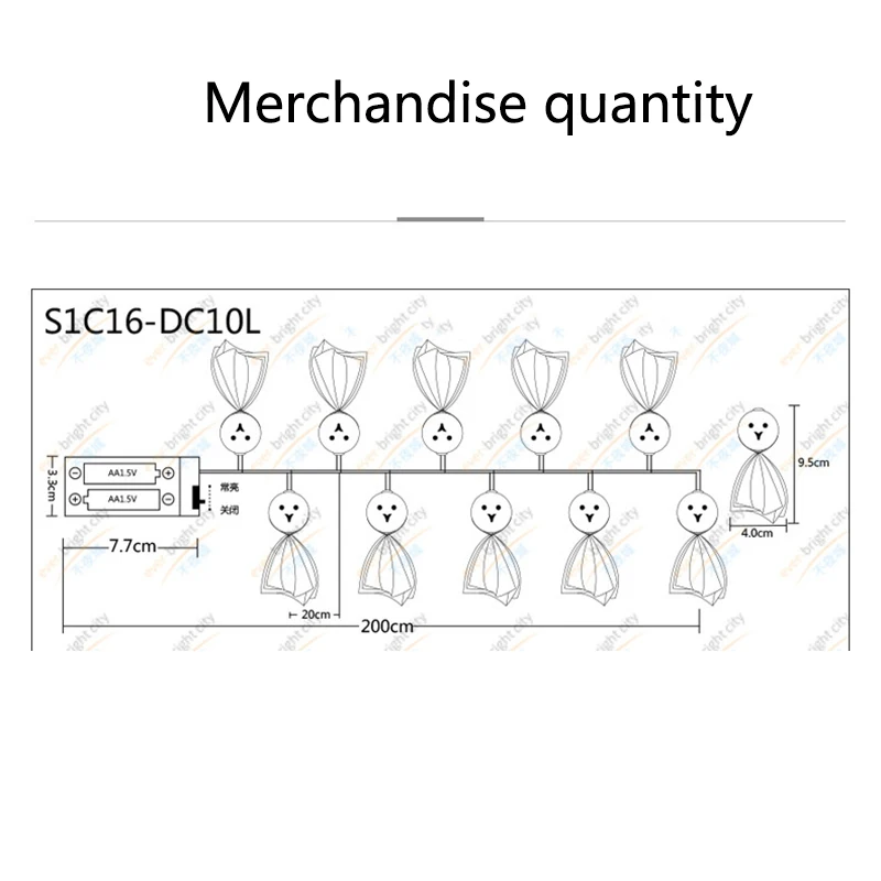 

String Lights LED Sunny Doll Ghost Light String Battery Style Outdoor Indoor Halloween Christmas Tree Decoration Lamp 1pc