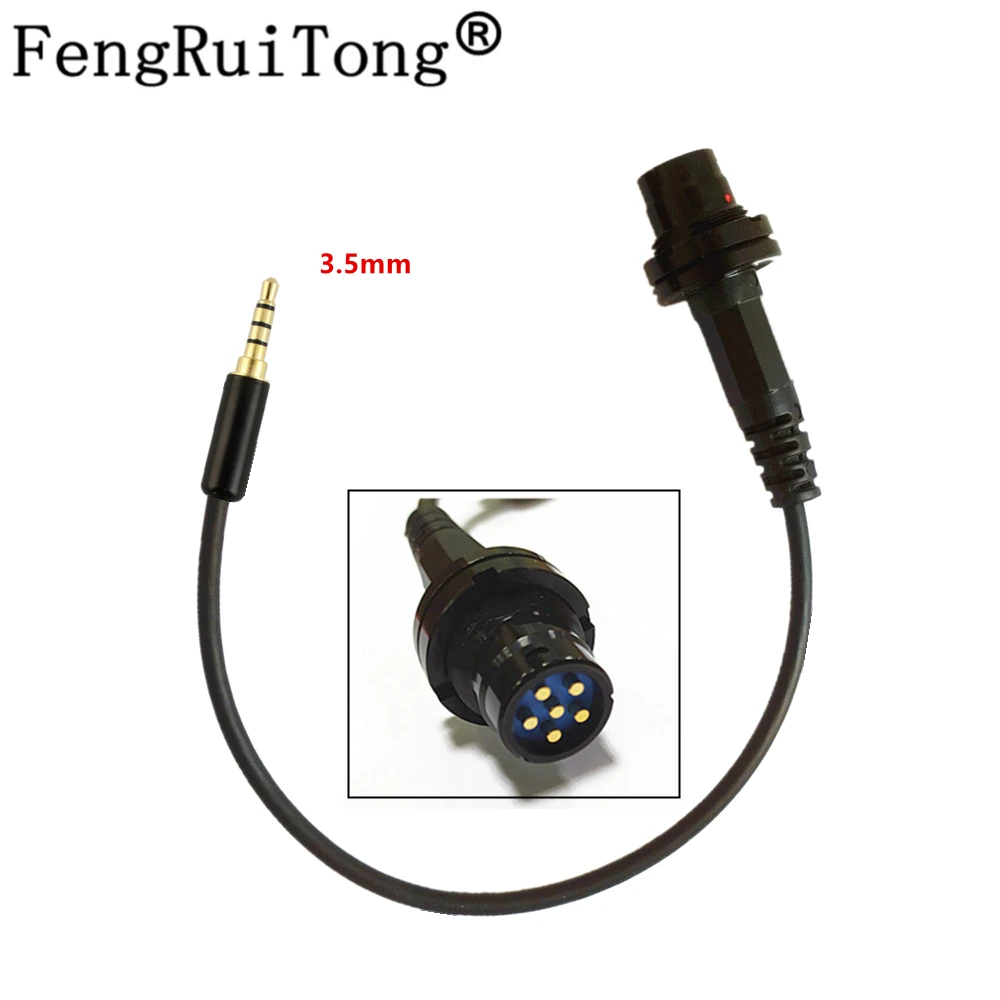 AN/PRC-152/PRC 148 Harris Radio 6 pin female turn to Mobilephone 3.5mm plug adapter U-283/U connector for Iphone huahwei xiaomi