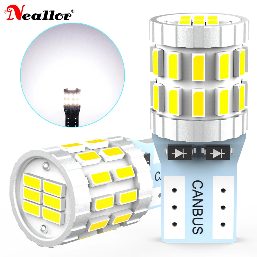 

2 шт. w5w светодиодные лампы T10 Canbus 30SMD 3014 для стояночных фар автомобиля, внутренние купольные фонари с картой 12 В белый Американ яркий